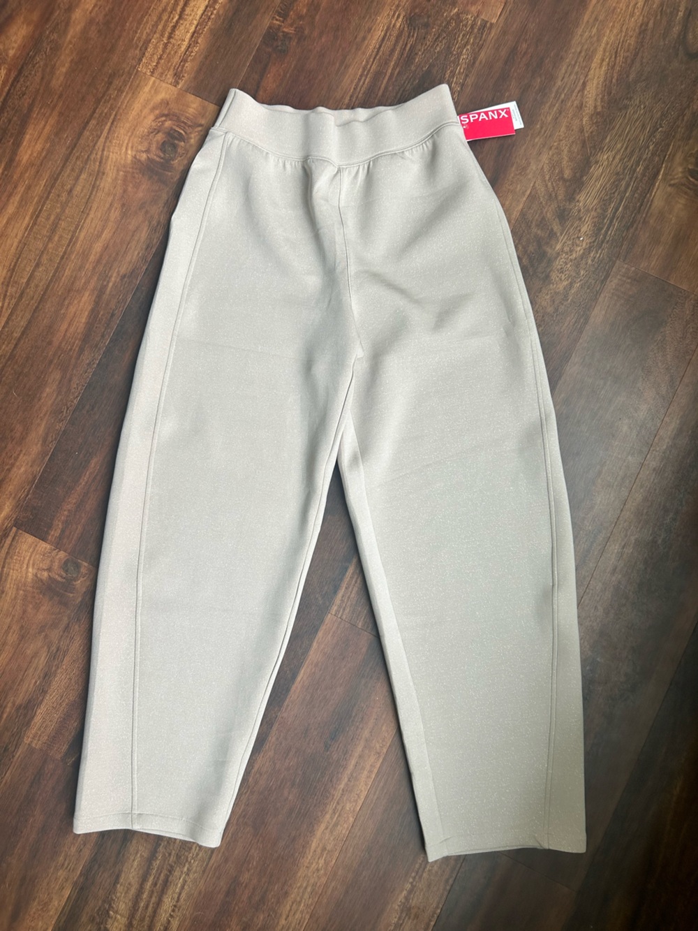 SPANX WOMENS Slim Stretch Pants in Light tan size medium tall